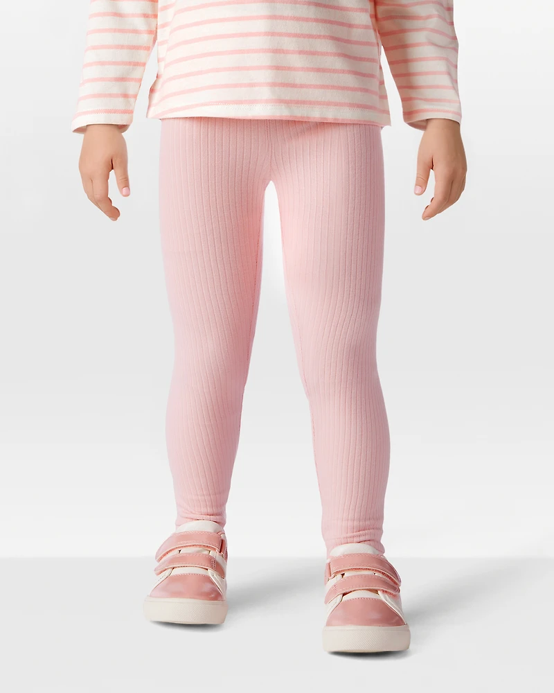 Toddler Girl Ribbed Leggings