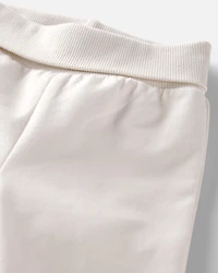 Baby Organic Cotton Knit Pants Cream