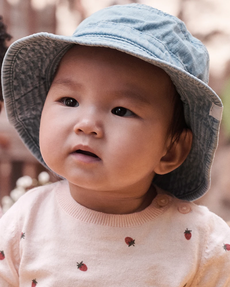 Baby Organic Cotton Chambray Bucket Hat