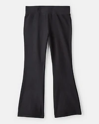 Girls Microfleece Flare Pants - Black