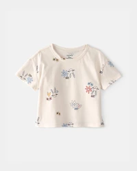 Baby Girl Easter Bunny Floral Top - Cream
