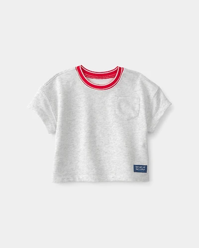 Baby Boy French Terry Pocket T-Shirt - Grey