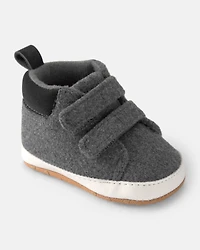 Baby Boy Double Strap Boots - Grey