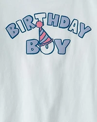 Toddler Boy 'Birthday Boy' Graphic Tee - Blue