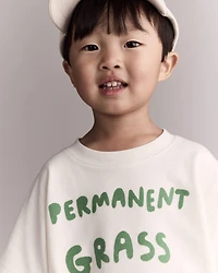 Toddler 'Permanent Grass Stains' Dolman Tee - Cream