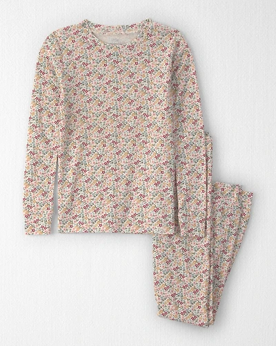 Girls 2-Piece Organic Cotton Pajamas Floral