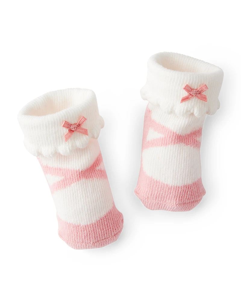 Baby Girl 2-Pack Bow Booties