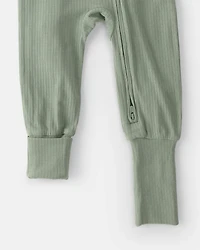 Baby PurelySoft 2-Way Zip 1-Piece Pyjama - Green
