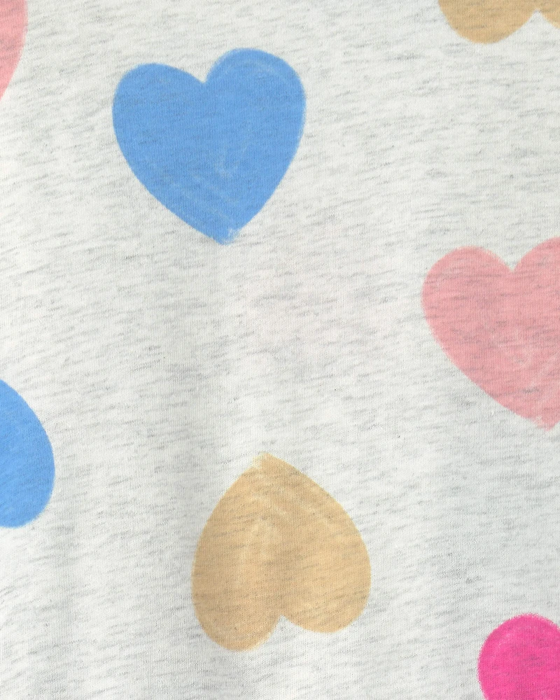 Toddler Girl Heart Long-Sleeve Top - Grey