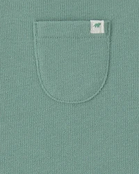 Baby 2-Piece Dinosaur Overall Set - Green/Cream