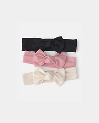 Baby Girl 3-Pack Solid Headbands