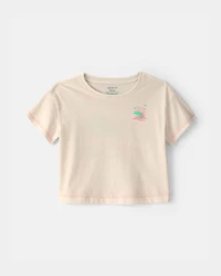 Baby Girl 'Where the Sun Never Sets' Graphic Tee - Cream