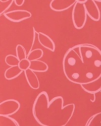 Toddler Girl  Floral 1-Piece Swimsuit - Red