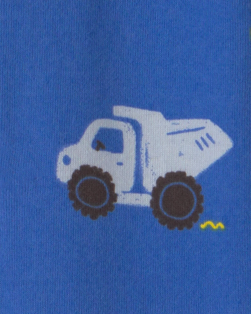 Baby Boy 1-Piece Construction 2-Way Zip 100% Cotton Snug Fit Pyjama - Blue