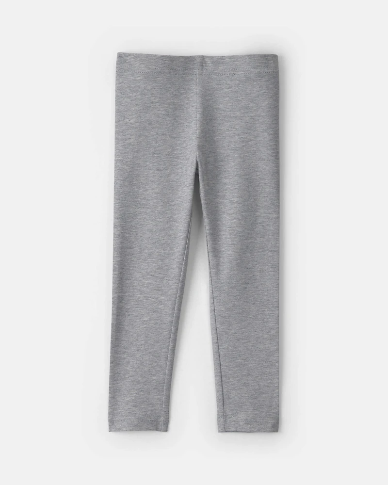 Toddler Girl Pull-On Stretch Leggings - Grey