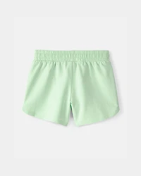 Girls French Terry Shorts - Green