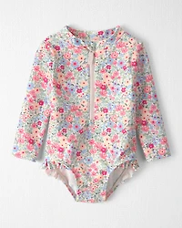 Baby Girl Recycled Ruffle Swimsuit Meadow Mix Print