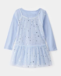 Toddler Girl Snowflake Ice Queen Tulle Dress