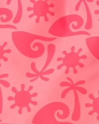 Toddler Boy 'Sandy Toes Club' 2-Piece Rashguard Swimsuit Set - Orange/Ivory