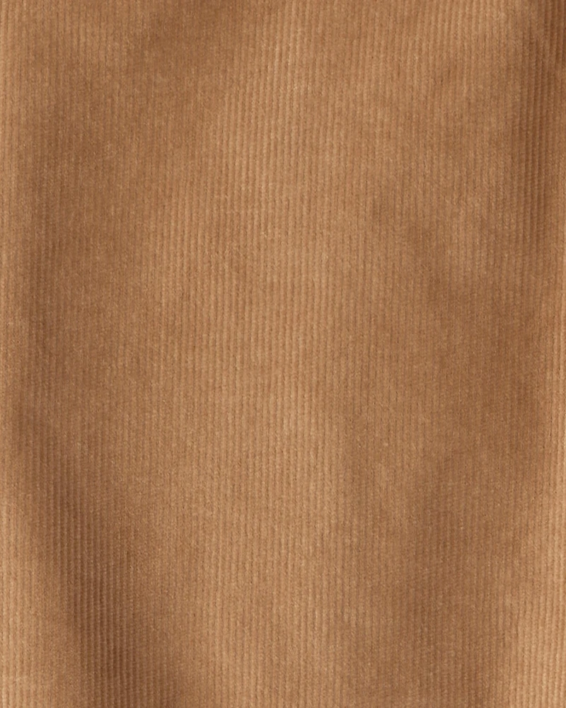 Girls Corduroy Wide-Leg Pants - Brown