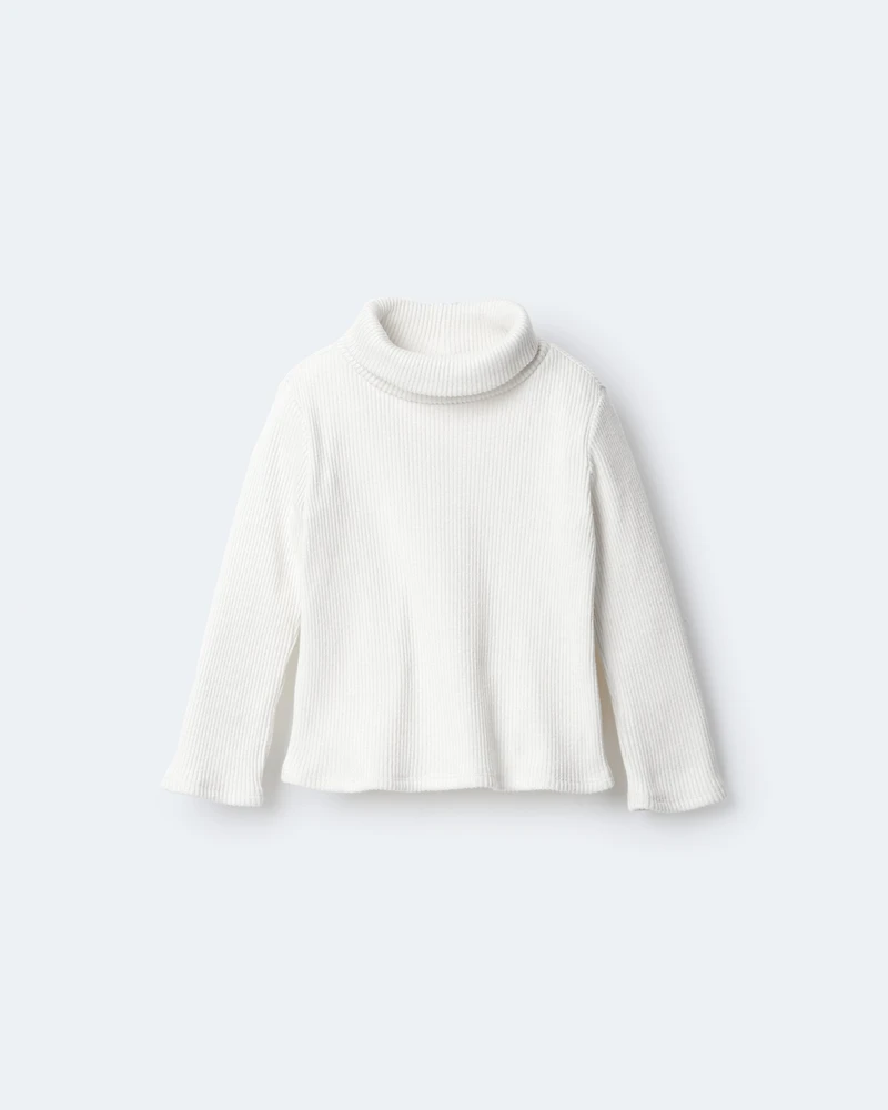 Toddler Girl Turtleneck Long-Sleeve Top - Cream