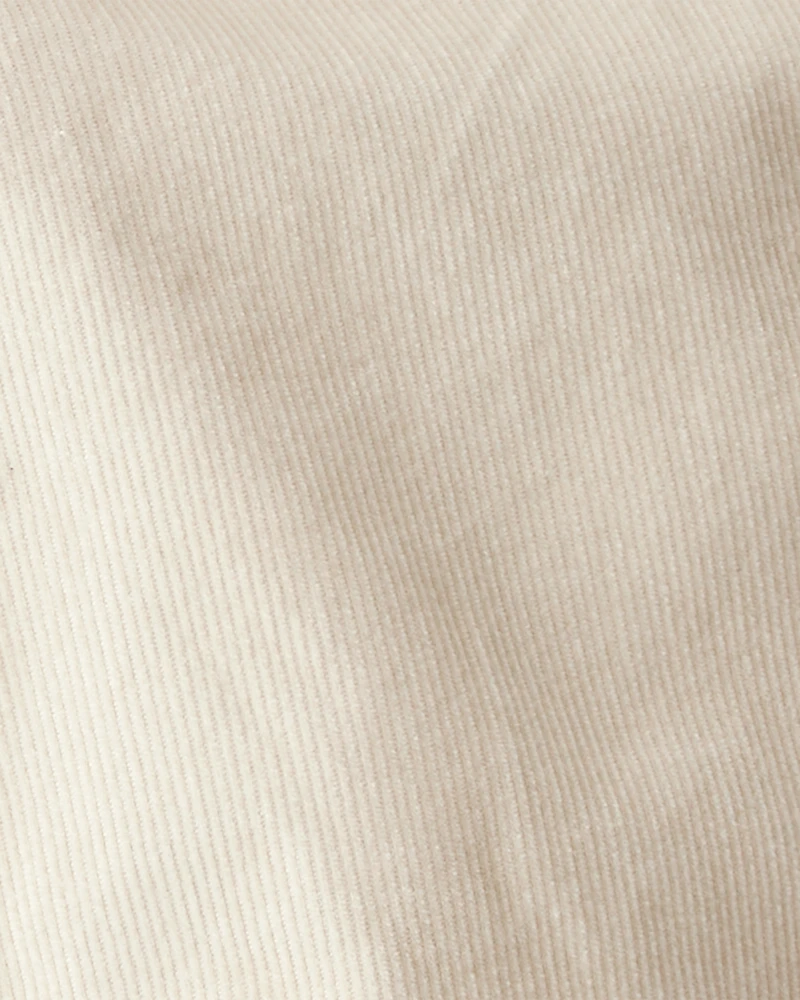 Baby Girl Heart Pocket Barrel Pants - Tan