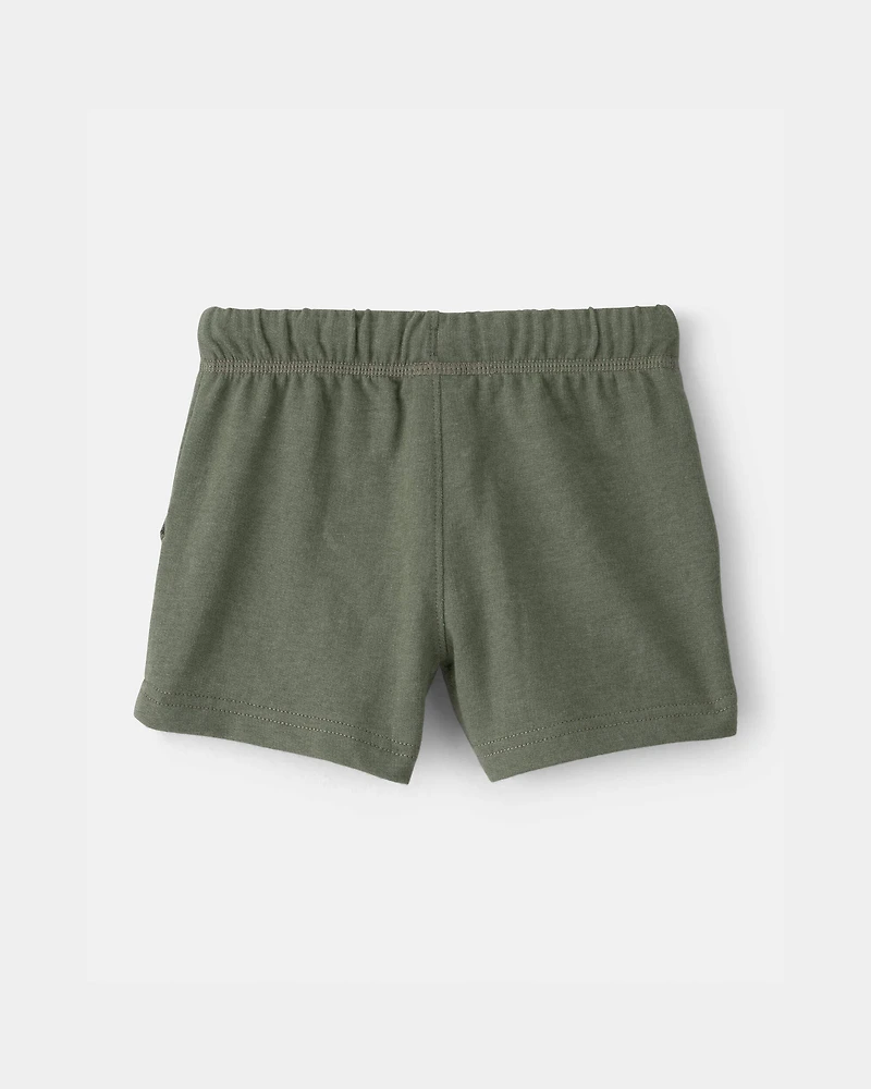 Baby Boy French Terry Shorts - Green