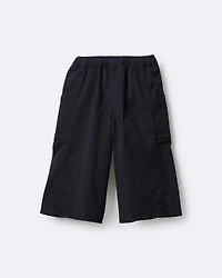 Toddler Girl Wide Leg Pocket Pant - Black
