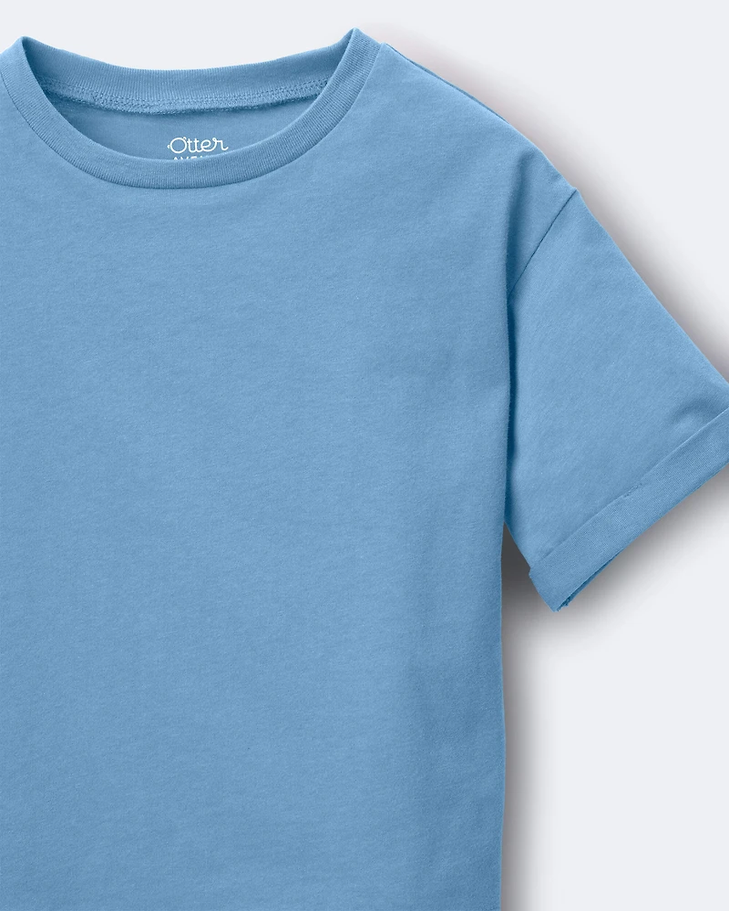 Toddler Rolled Cuff Tee - Teal