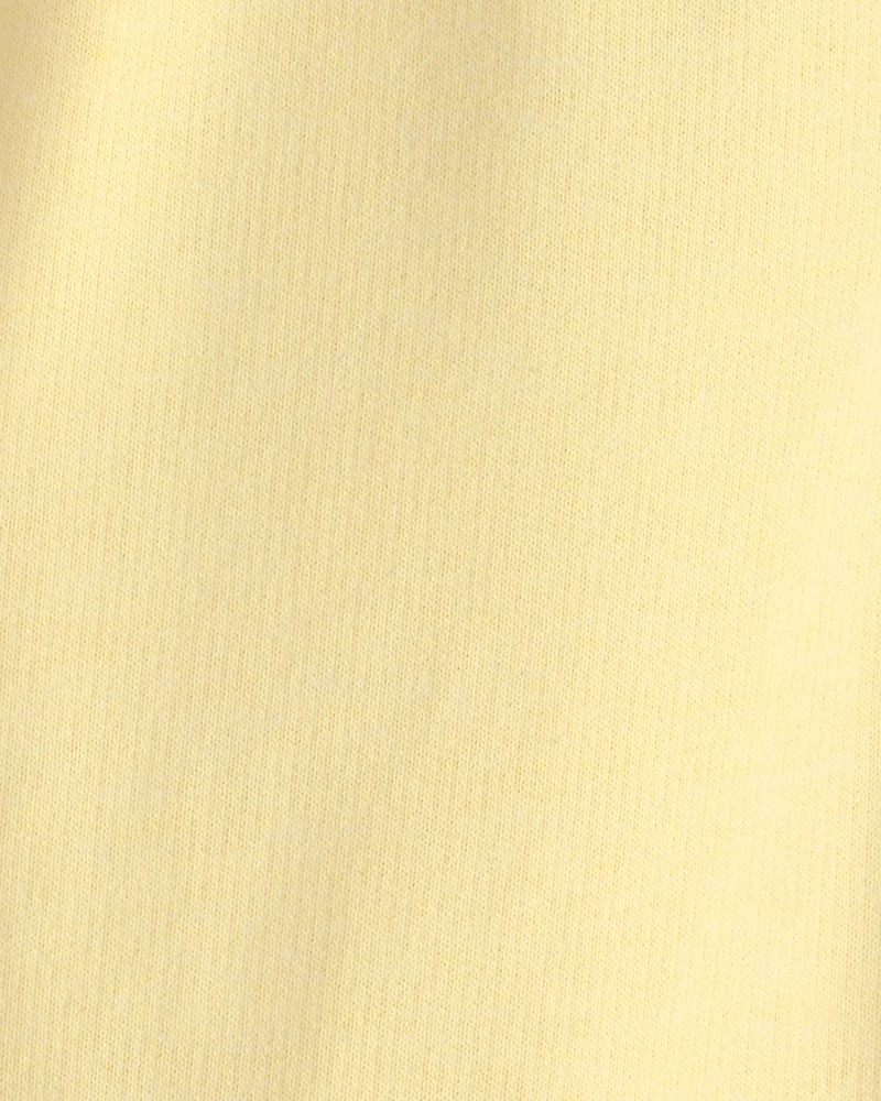 Baby Girl French Terry Wide-Leg Active Pants - Yellow