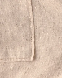 Baby Boy 2-Piece Solid Short-Sleeve Tee & Pant Set - Brown/White