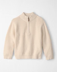 Toddler Boy Organic Cotton Zip-Up Jacket Cream
