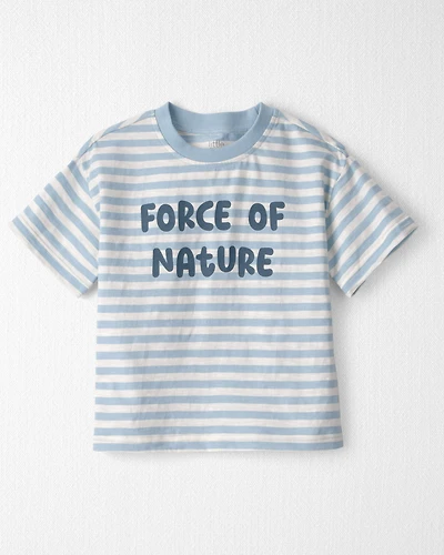 Toddler Organic Cotton 'Force of Nature' Striped Tee