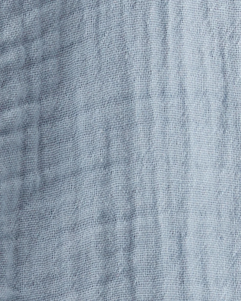 Baby Organic Cotton Gauze Shortall