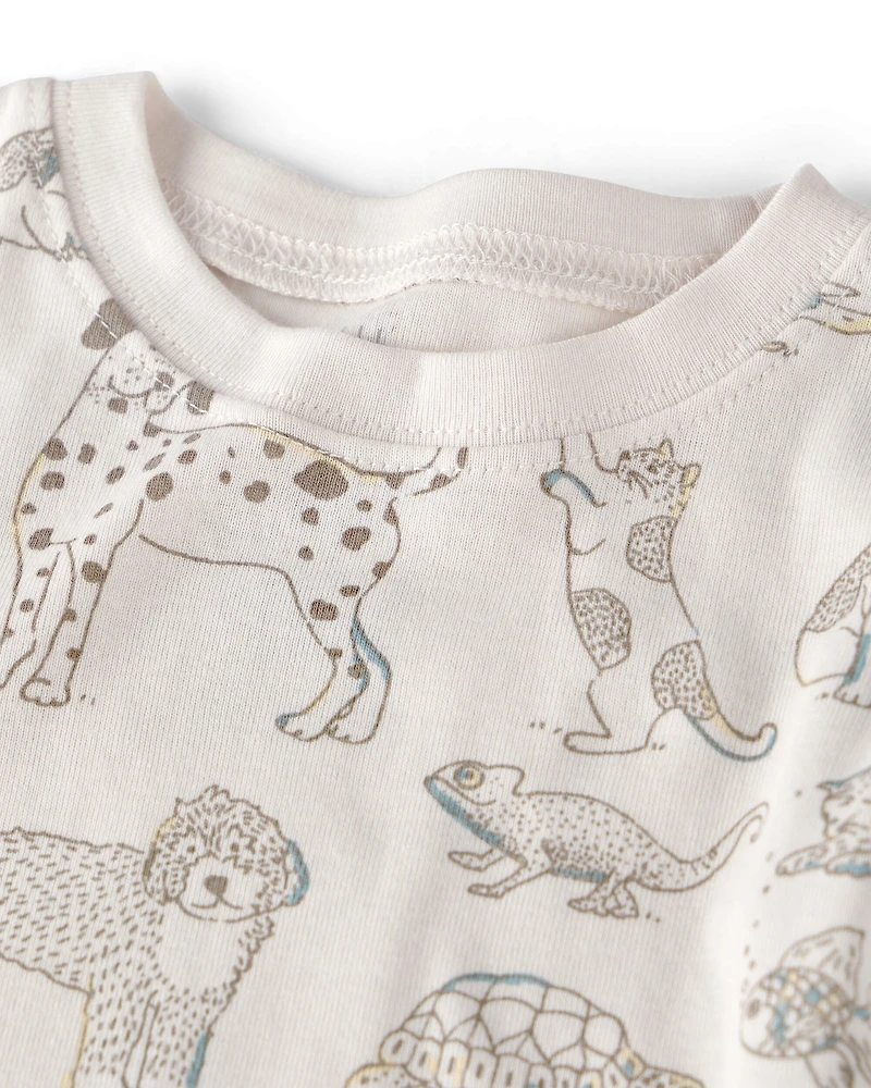Kids 2-Piece Organic Cotton Pyjama Pet-Print