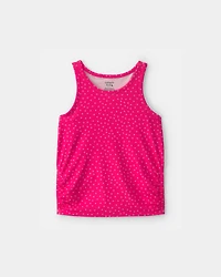 Girls Polka Dot Active Tank Top - Pink