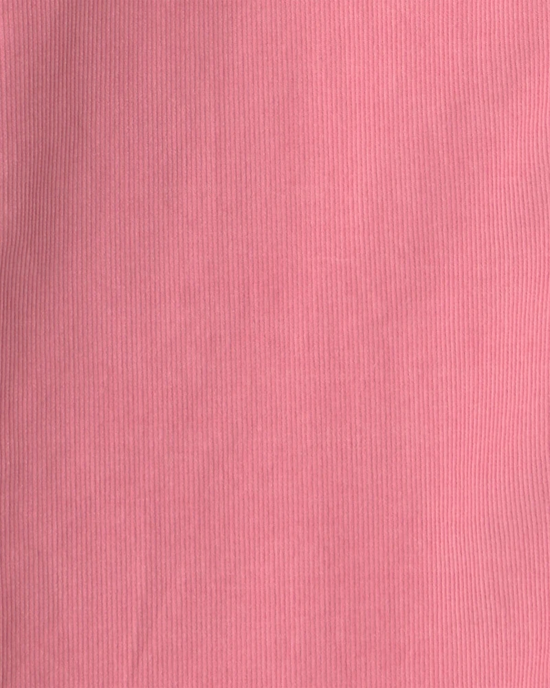 Girls 2-Piece Corduroy Long-Sleeve Jacket & Dress Set - Pink