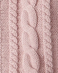 Baby Girl Organic Cotton Cable Knit Cardigan