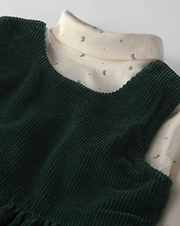 Toddler Girl 2-Piece Organic Cotton Corduroy Jumper Set
