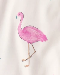 Baby Girl 2-Pack Flamingo PurelySoft Pull-On Pants - Pink/Ivory