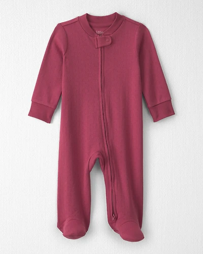 Baby Girl Organic Cotton Pointelle Sleeper