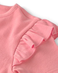 Toddler Girl 2-Pack Organic Cotton Ribbed Tees
