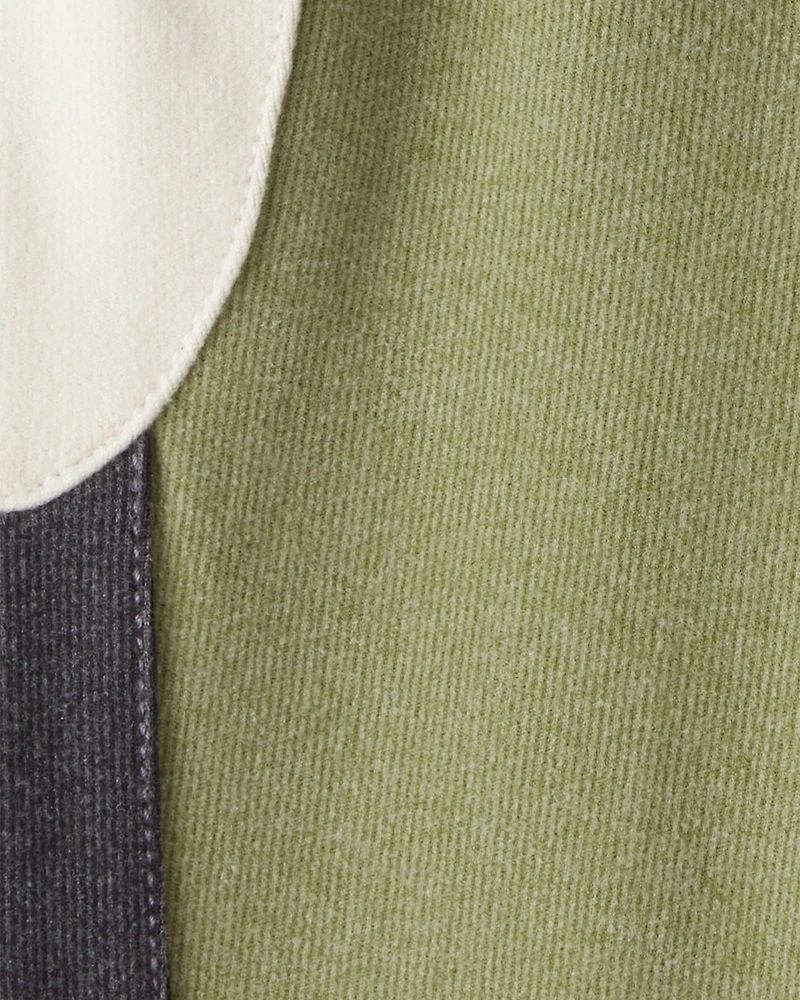 Baby Boy Colourblock Joggers - Green/White