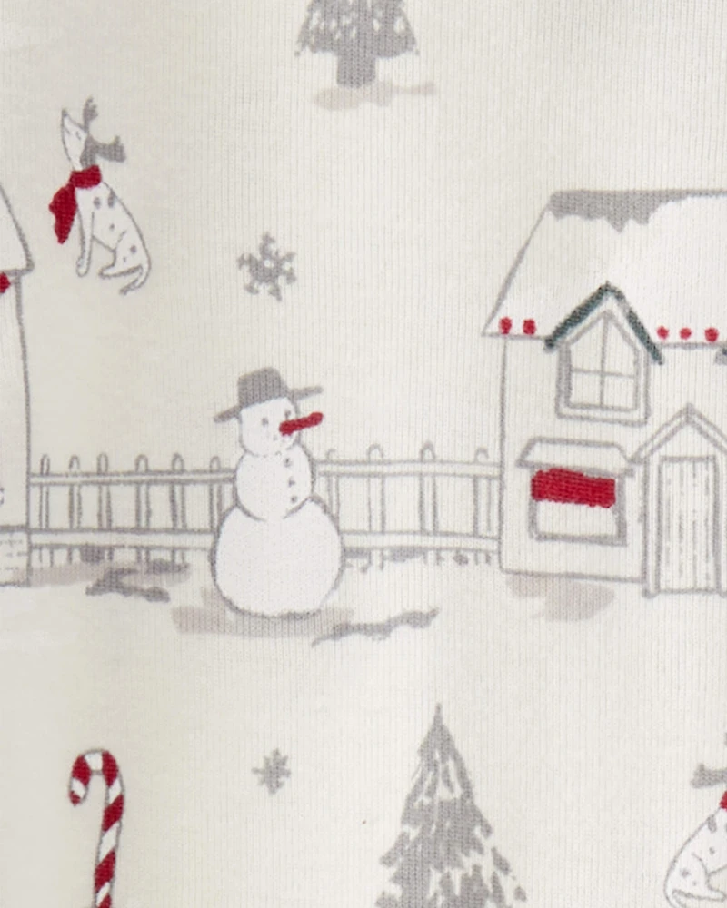 Toddler Organic Cotton Pyjamas Set Winter Village