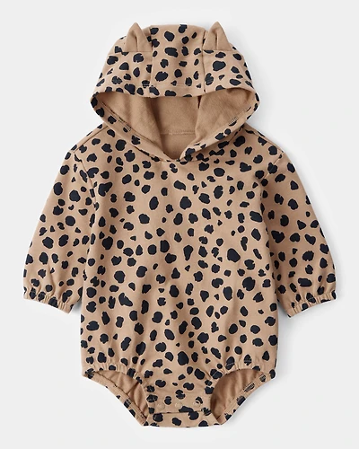 Baby Leopard 1-Piece Hooded Bubble