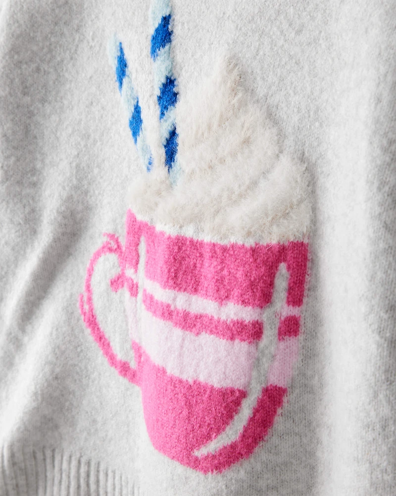 Girls Hot Chocolate Sweater - Heather Grey