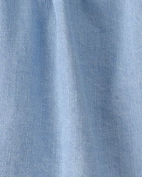 Baby Girl Organic Cotton Chambray Bodysuit Dress
