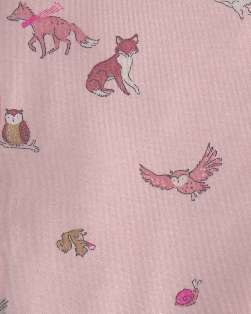 Baby Girl Woodland 2-Way Zip PurelySoft™ Wearable Blanket - Pink