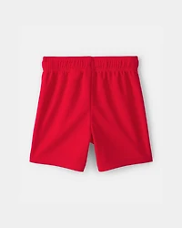 Toddler Boy Mesh Active Shorts - Red
