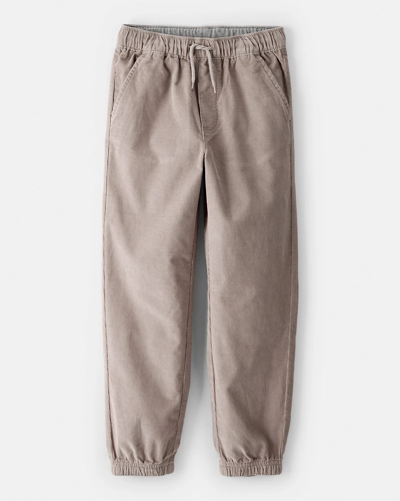 Boys Corduroy Joggers - Grey